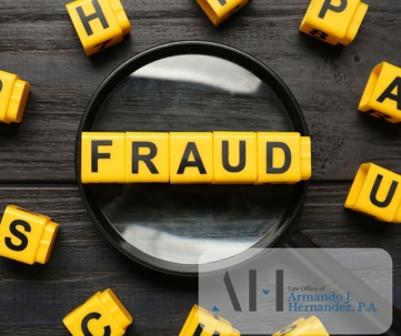 fraud and magnifying glass